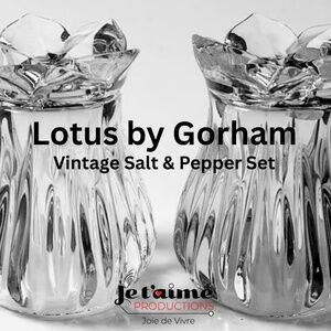 Crystal Stoppered Shaker Set - Lotus by Gorham